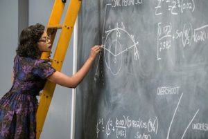 Hidden figures (Les figures de l'ombre en français) est sorti en 2016. Nous aimons ce film qui raconte une histoire des mathématiciennes afro-américaines qui ont contribué aux missions de NASA en fournissant des calculs mathématiques pour le lancement de John Glenn et ses collègues dans l'espace ! Sur l'image Catherine Johnson (interprété par Taraji P. Henson) est en train de calculer les trajectoires du problème à trois corps !